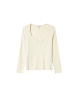Split neck sweater ecru Salem