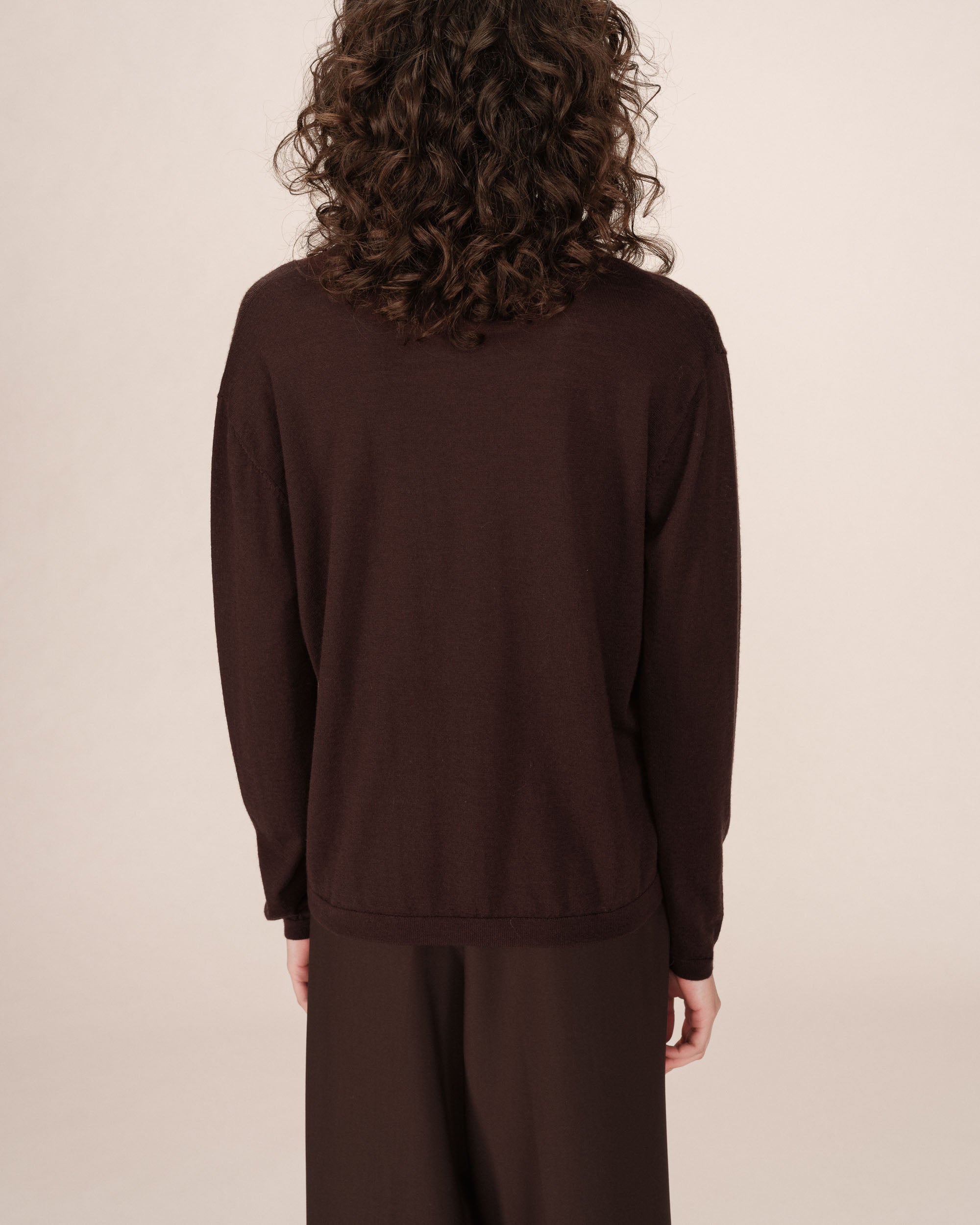 Merino wool sweater chocolatee Sabba