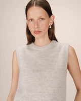 Pull sans manches gris Say