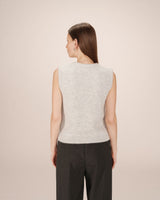 Pull sans manches gris Say