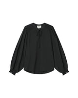 Tie-neck blouse black Serinda