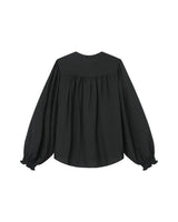 Tie-neck blouse black Serinda