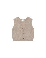 Sleeveless cardigan beige Santa