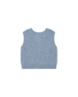 Sleeveless cardigan blueberry Santa