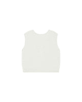 Sleeveless cardigan ivoire Santa