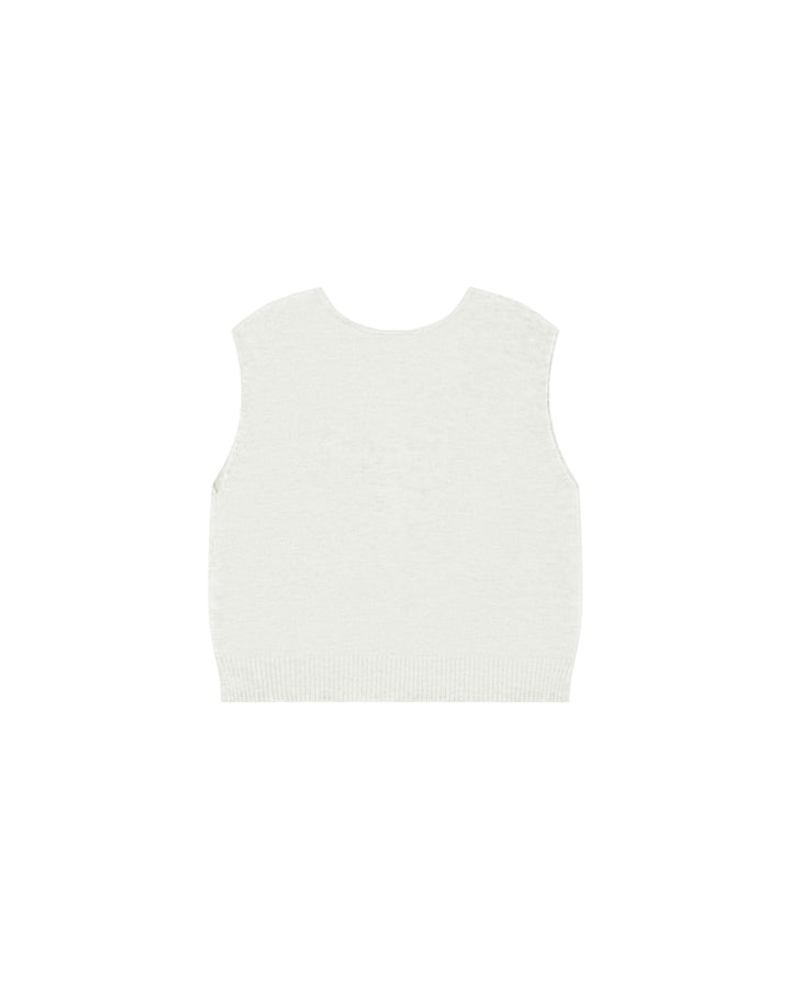 Chandail sans manches en tricot de laine mélangée - Crème - FEMME | H&M CA Chandail sans manches en tricot de laine mélangée - Crème - FEMME | H&M CA