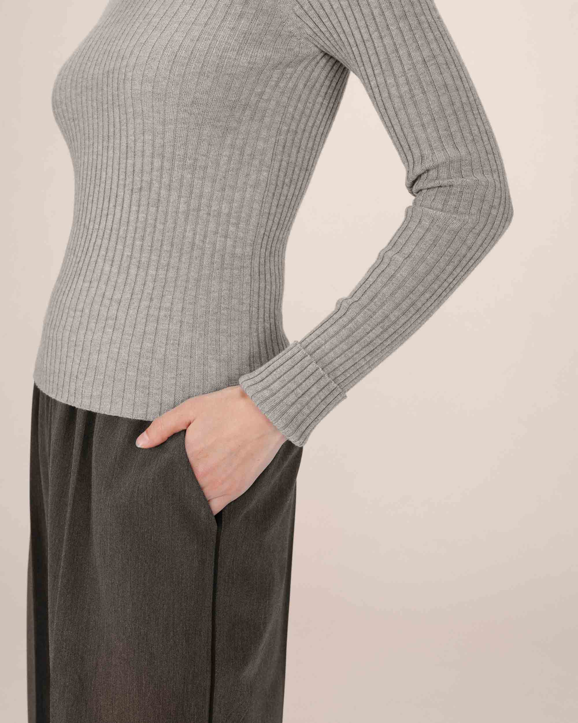 Pull en maille gris Saturday