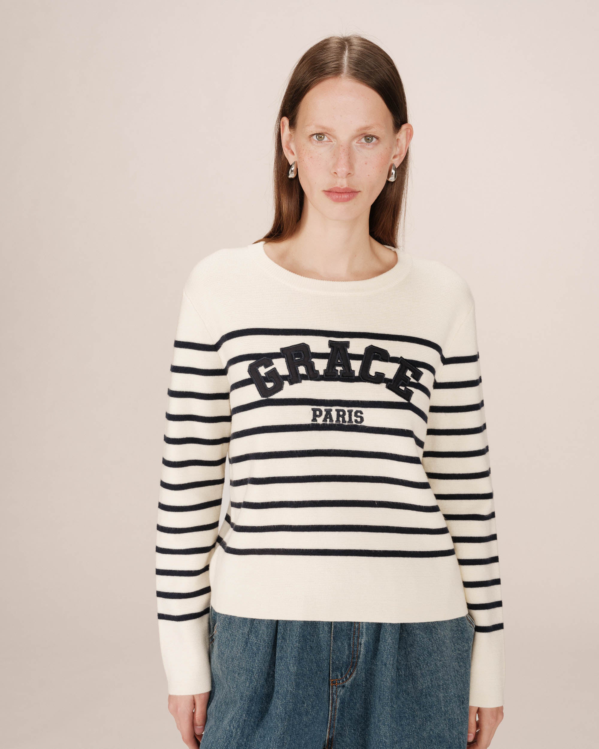 College sweater ecru Sardaigne