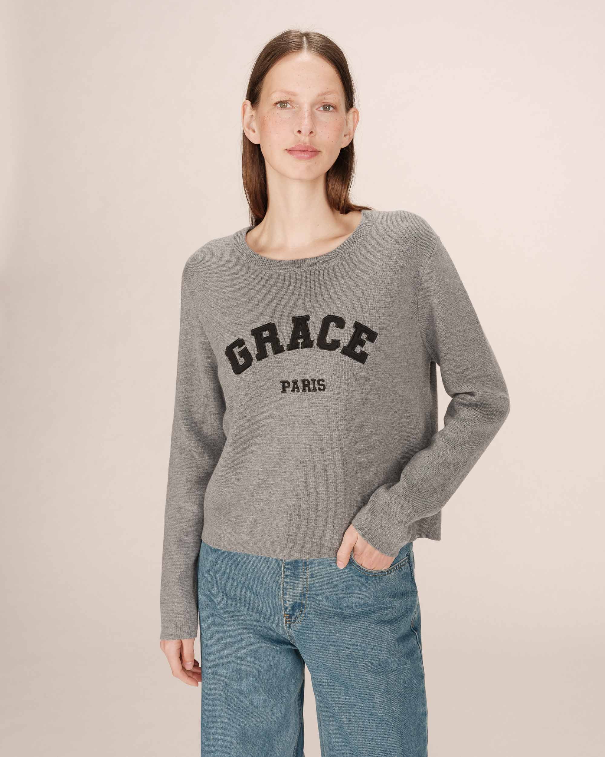College sweater gray Sardaigne