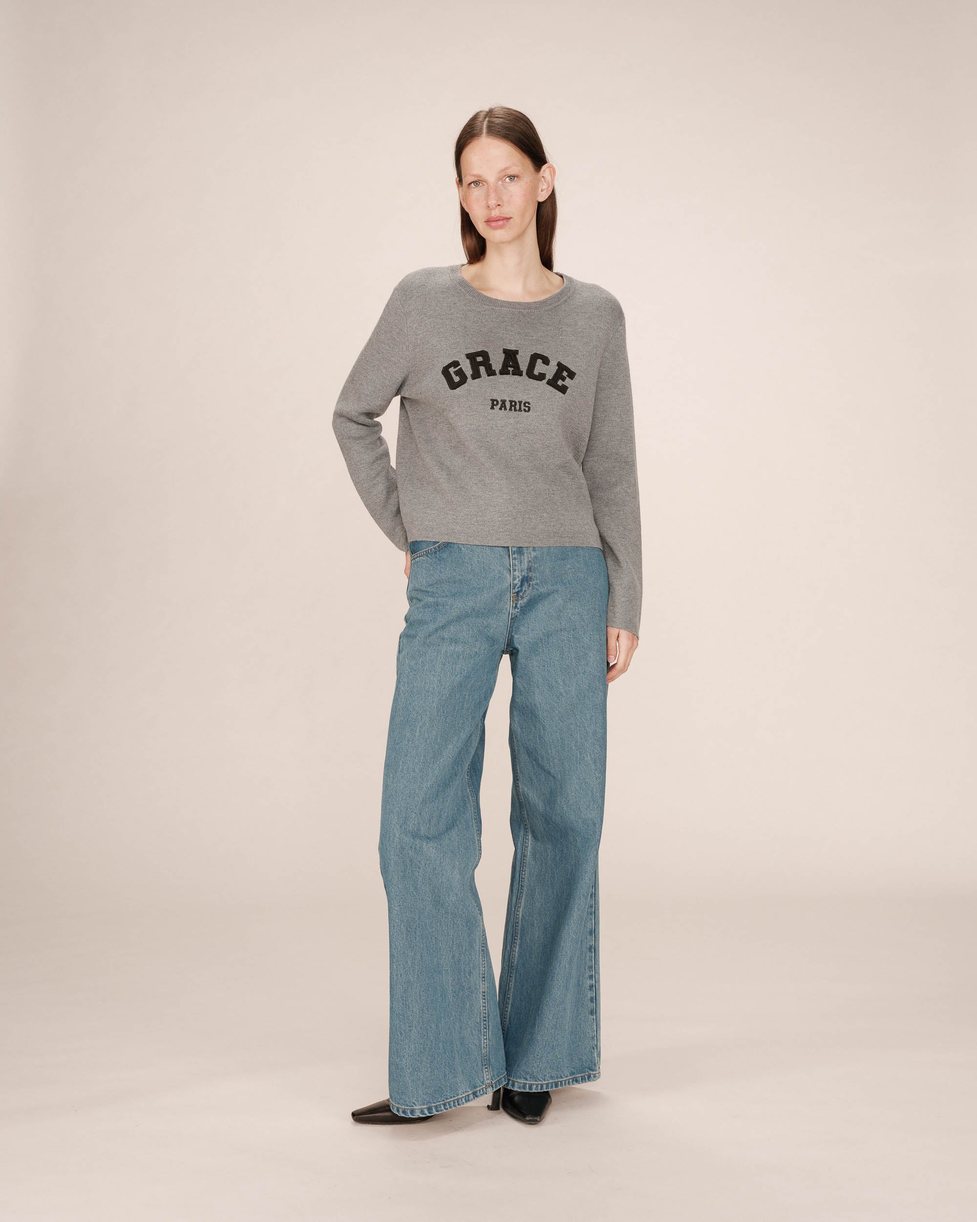 College sweater gray Sardaigne