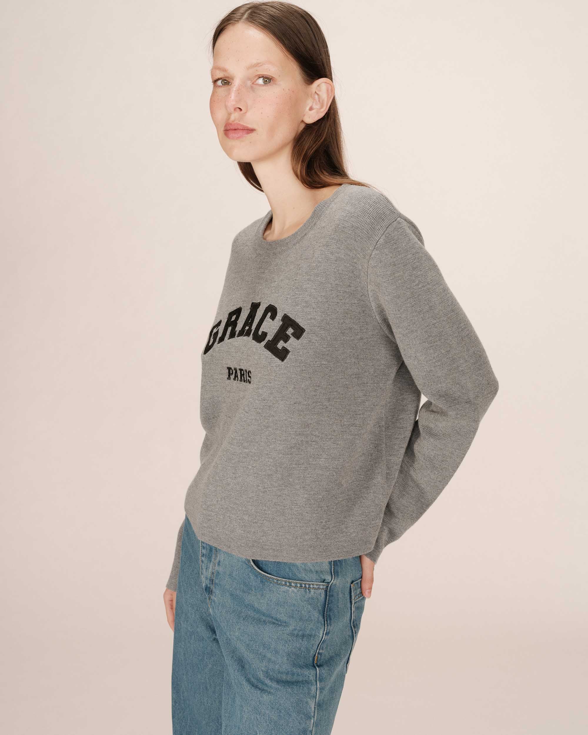 College sweater gray Sardaigne