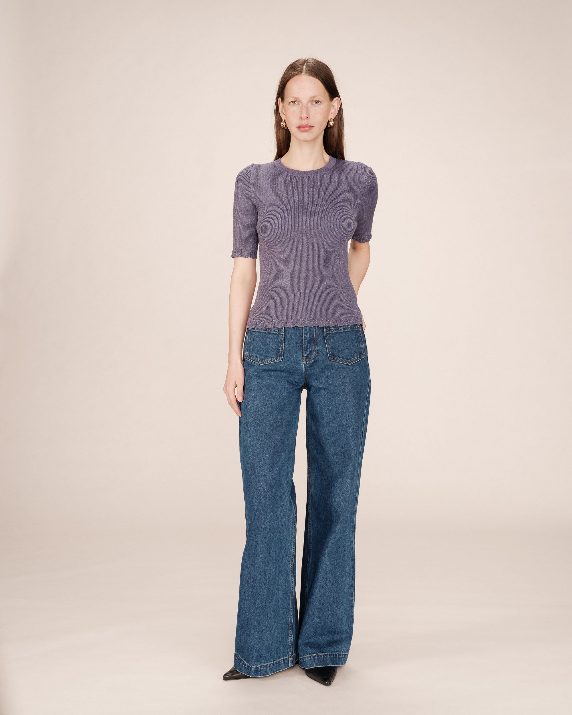 Lurex sweater blueberry Saturne