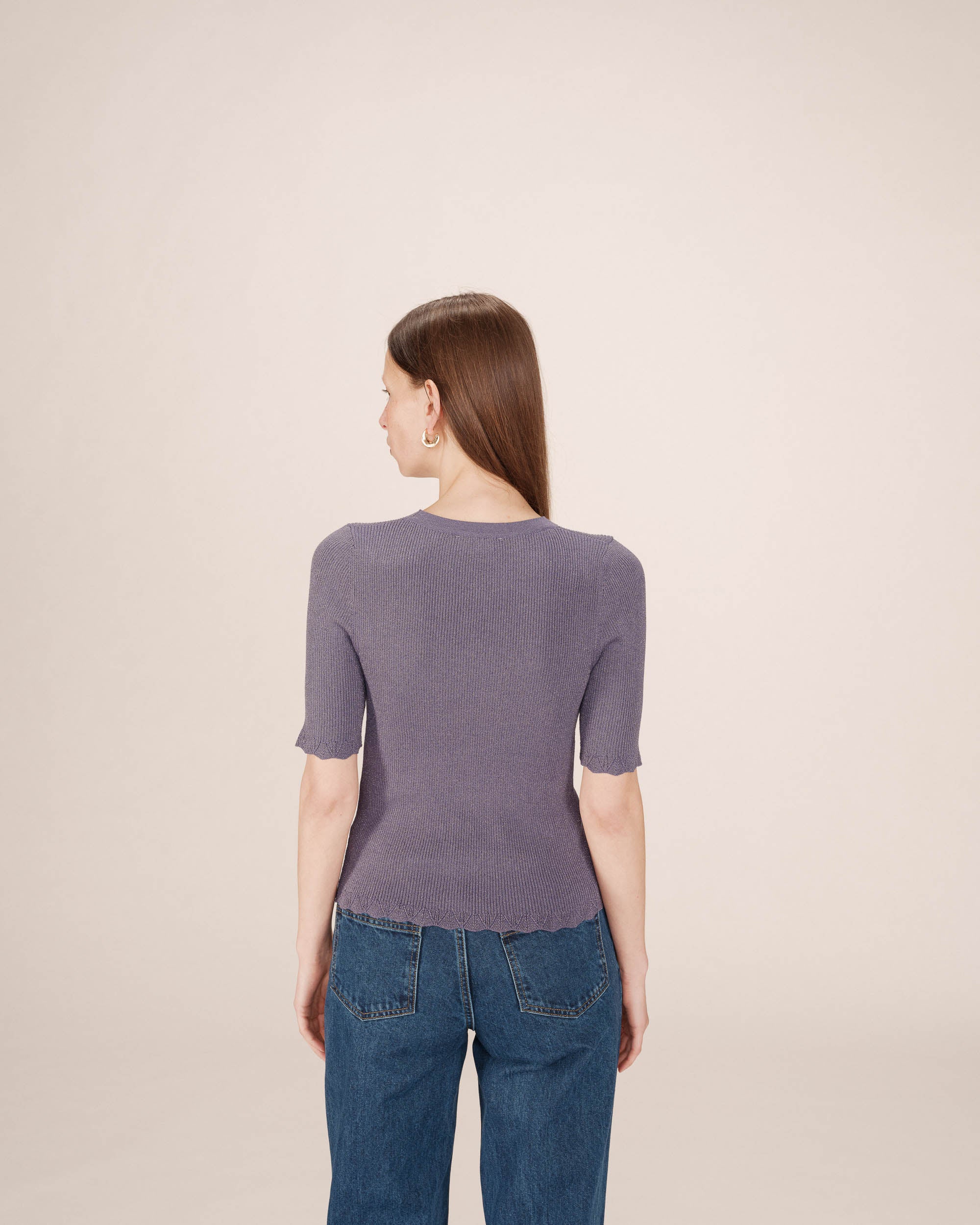 Lurex sweater blueberry Saturne