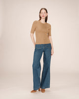 Pull en lurex ocre Saturne