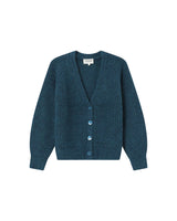 Wool and alpaca cardigan emerald Saluda