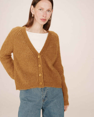 CARDIGAN OCRE SALUDA