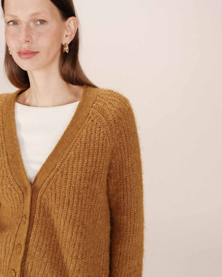 CARDIGAN OCRE SALUDA
