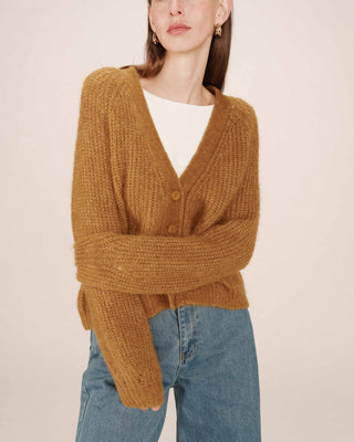 CARDIGAN OCRE SALUDA