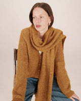 Wool and alpaca cardigan ocre Saluda