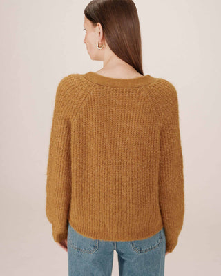 CARDIGAN OCRE SALUDA