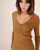 Fine knit sweater ocher Saturnin