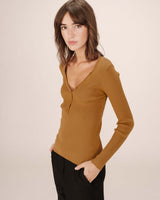 Fine knit sweater ocher Saturnin