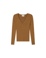 Fine knit sweater ocher Saturnin