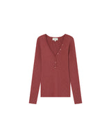 Fine knit sweater terracotta Saturnin