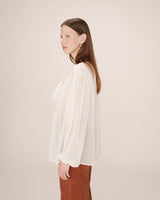 Tie-neck blouse ecru Splendide