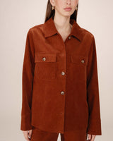 Corduroy overshirt brick Special