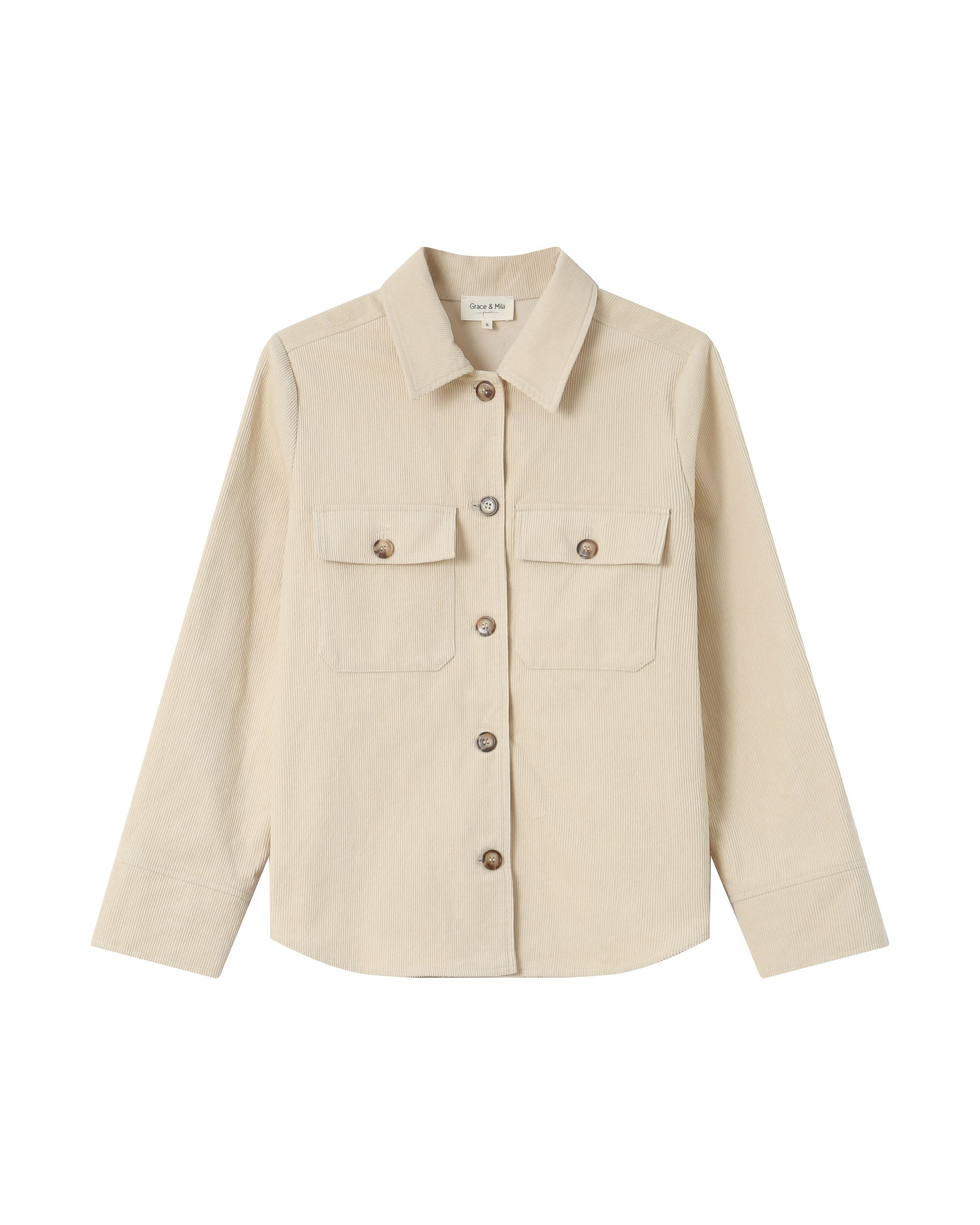 Corduroy overshirt ecru Special