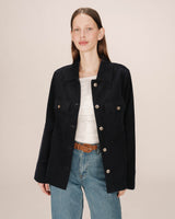 Corduroy overshirt navy Special