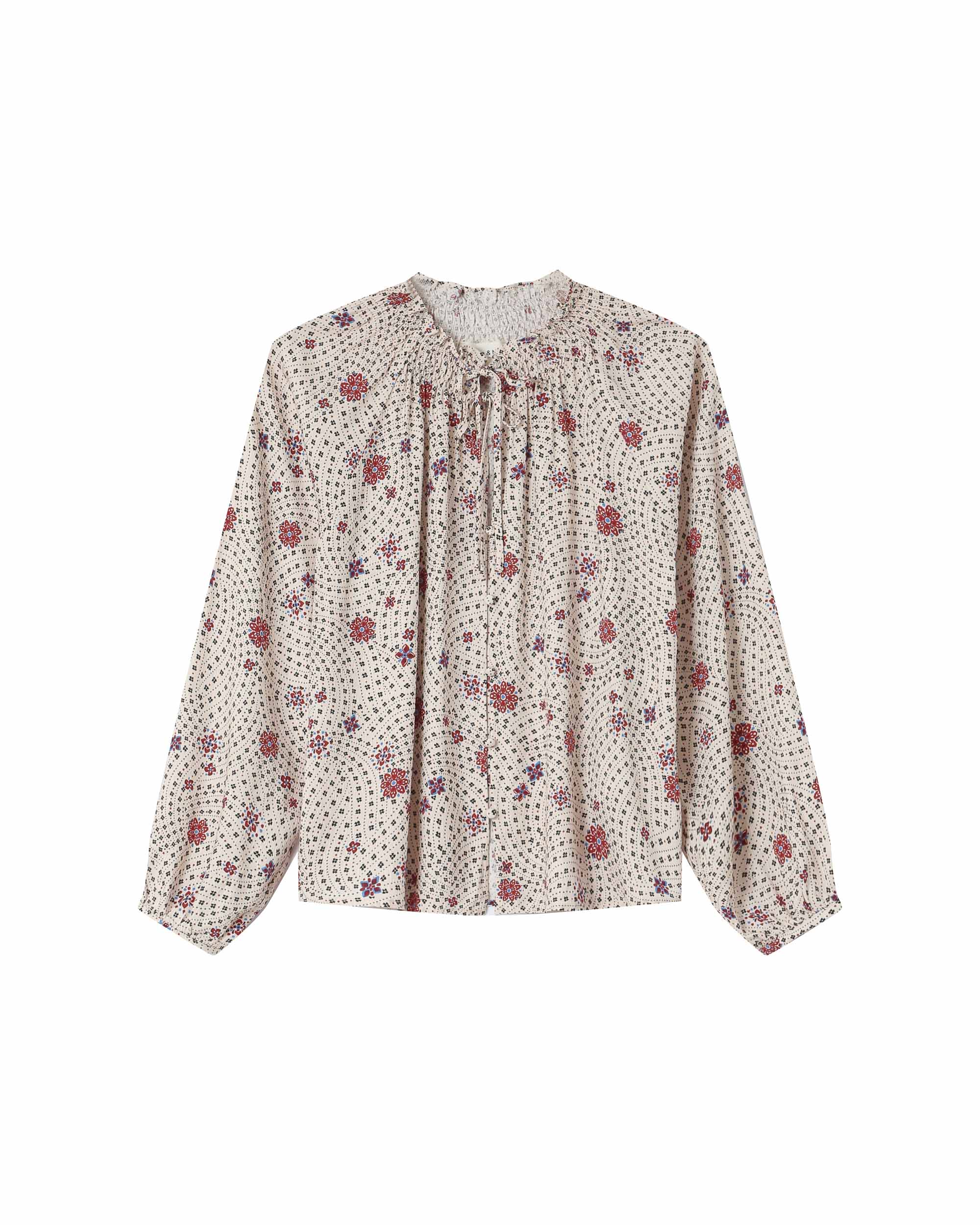 Printed blouse ecru Scarlett