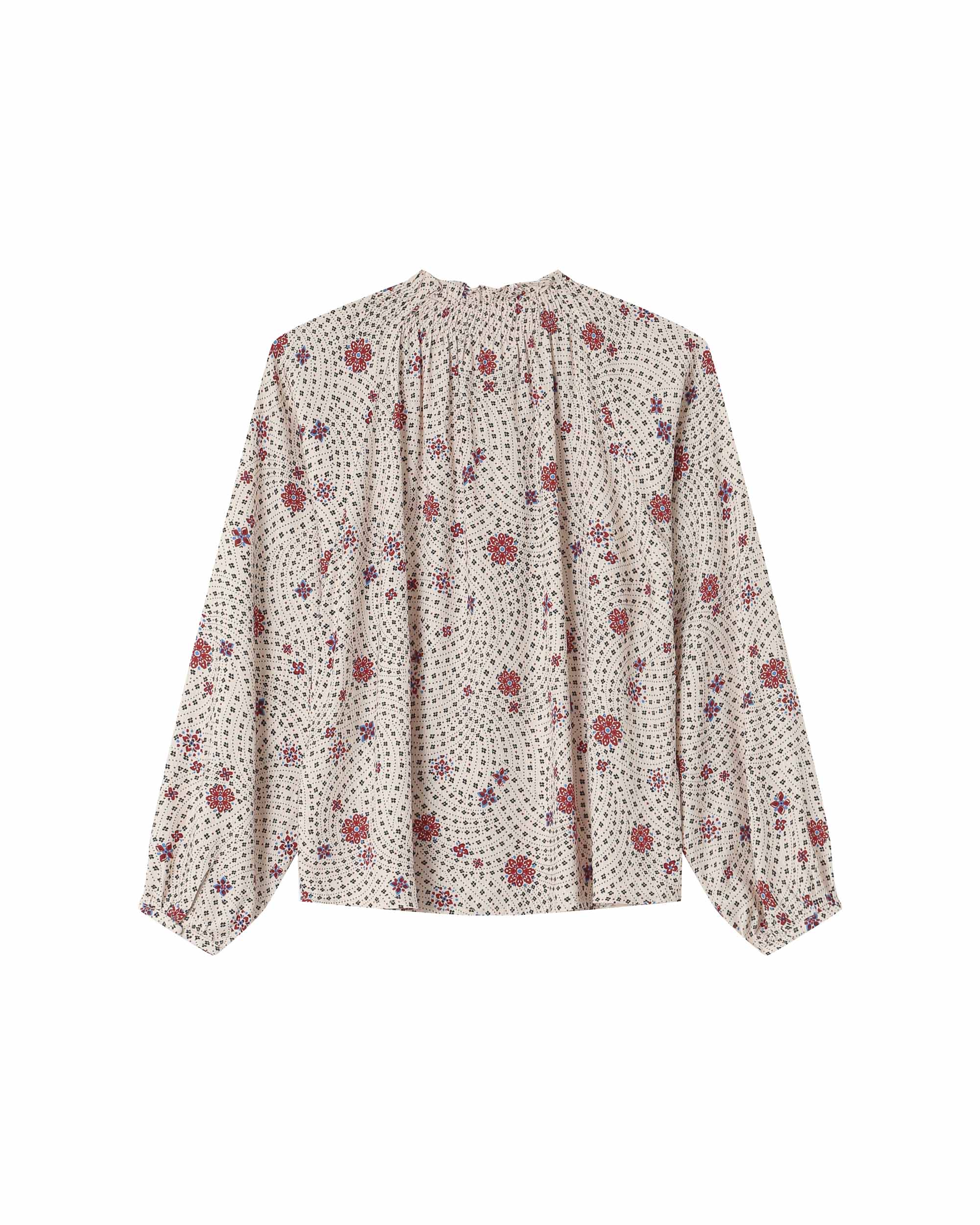 Printed blouse ecru Scarlett