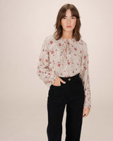 Printed blouse ecru Scarlett