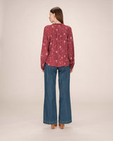 Printed blouse terracotta Scarlett