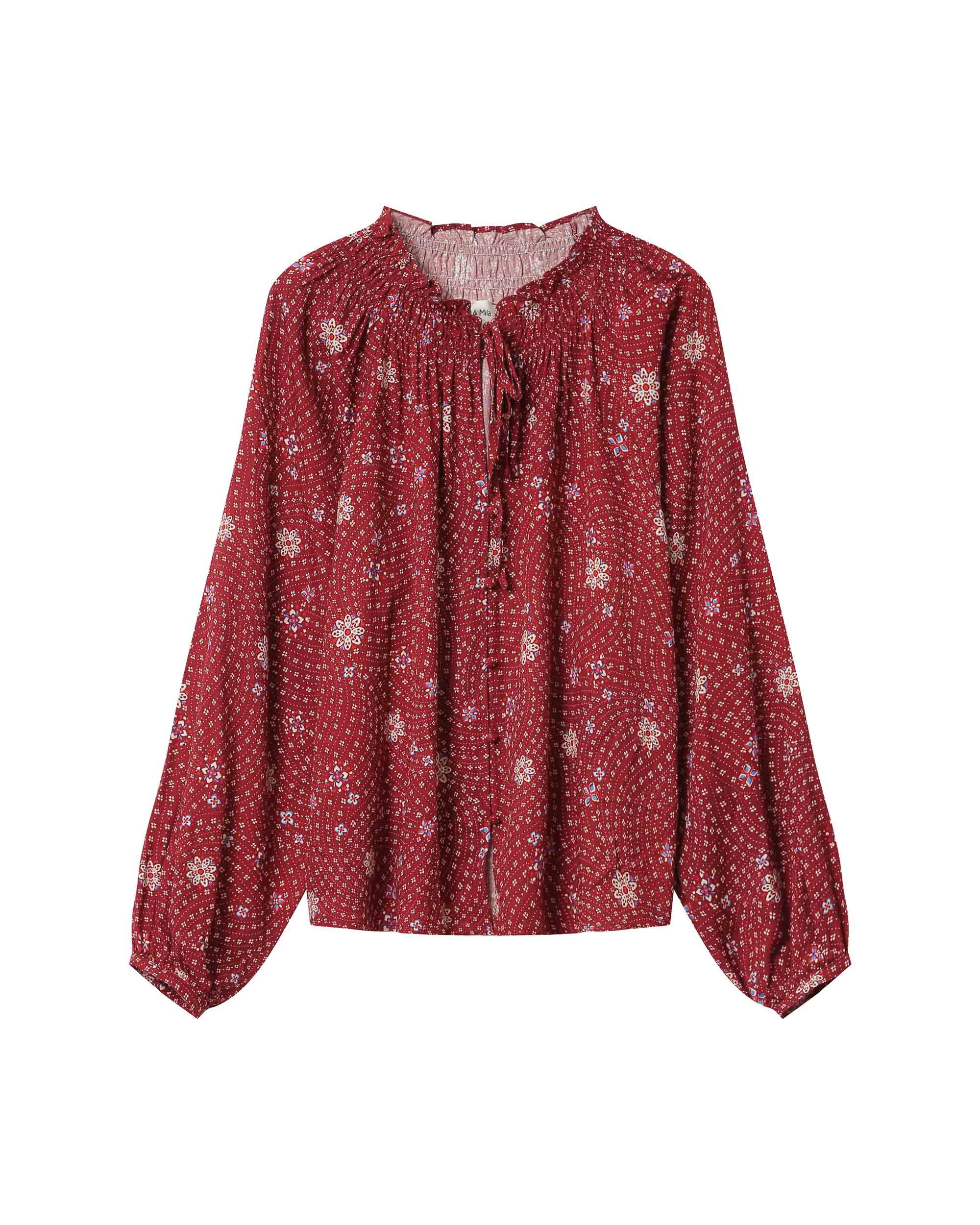 Printed blouse terracotta Scarlett