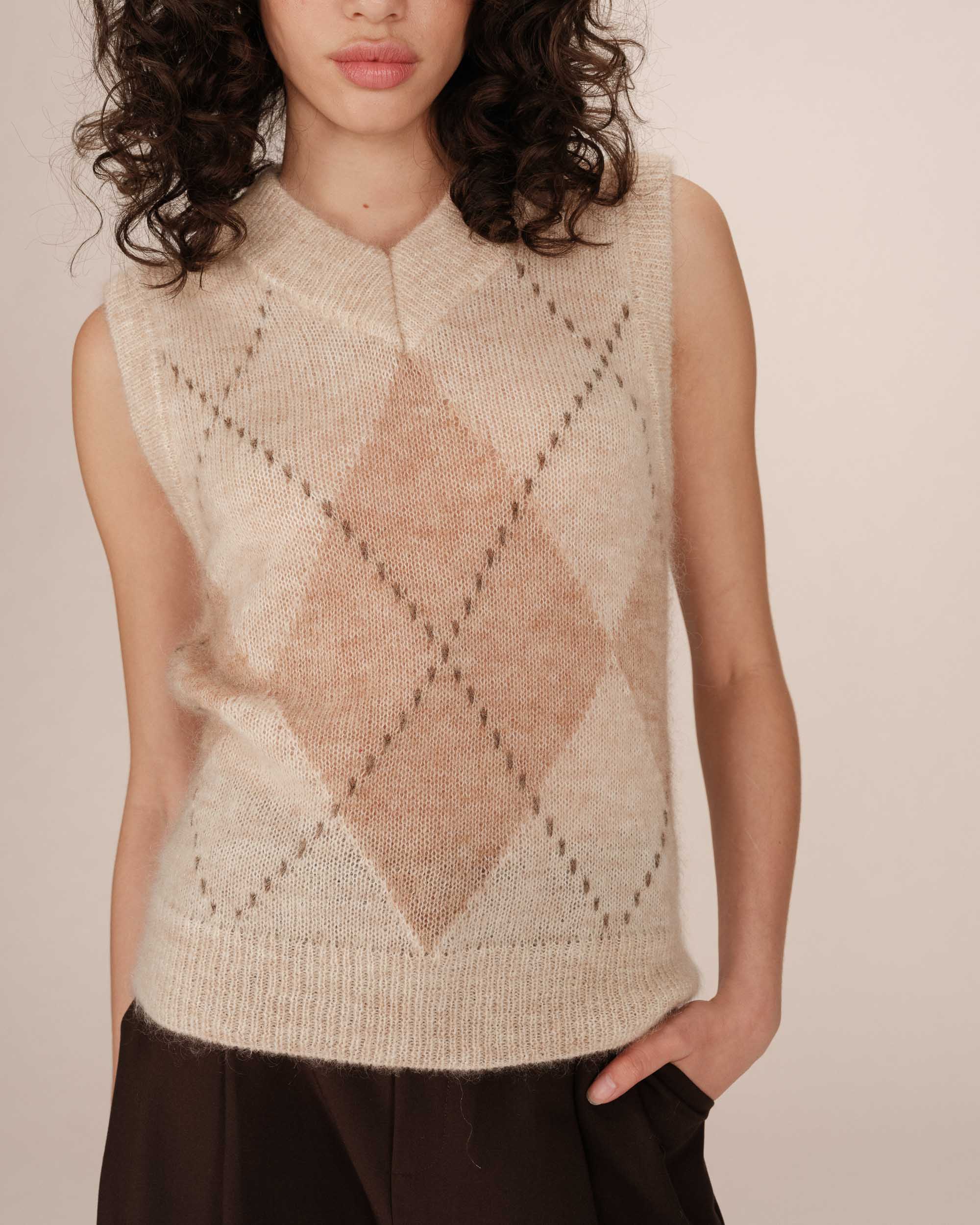 Wool and mohair sweater vanilla Salvo