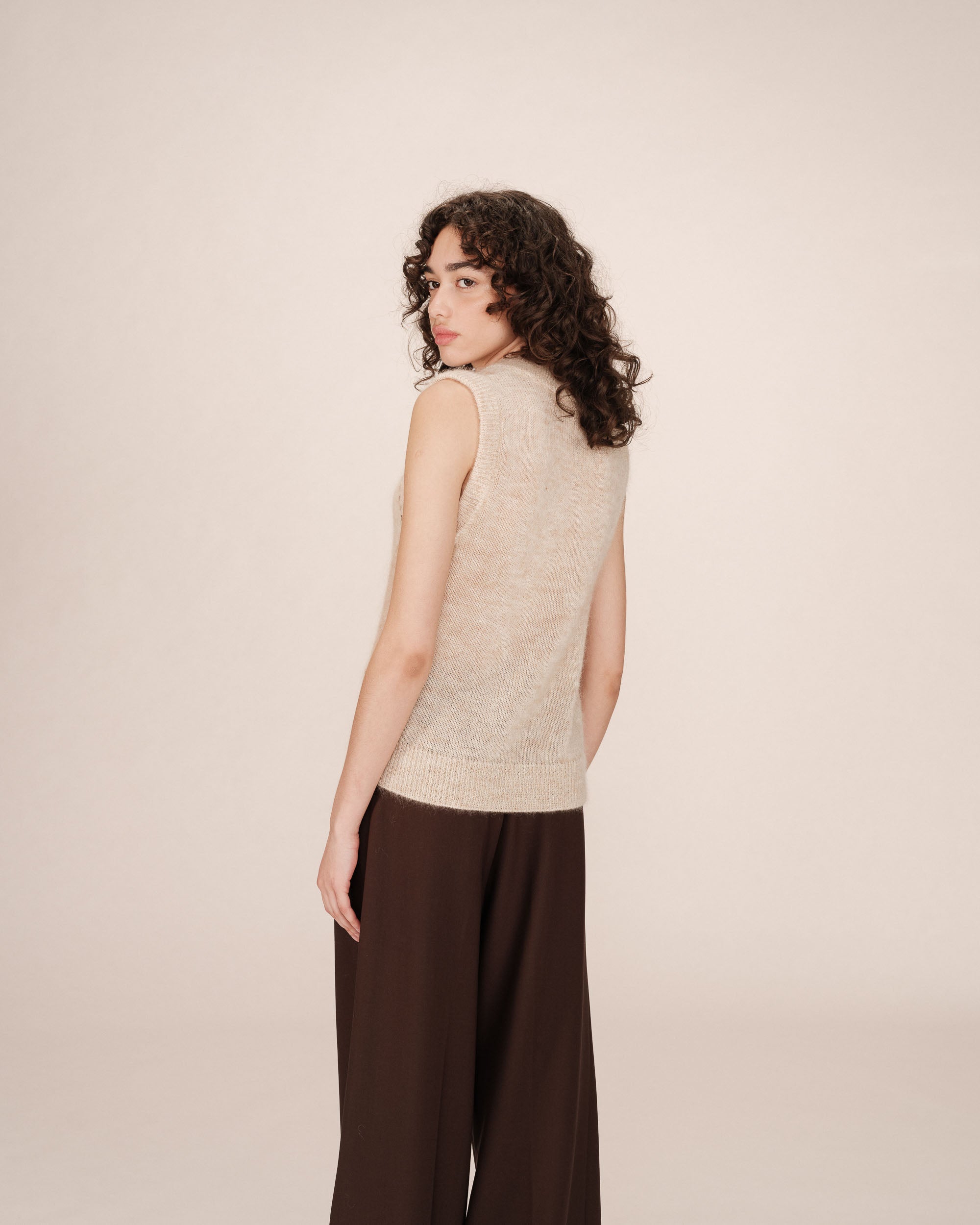 Wool and mohair sweater vanilla Salvo