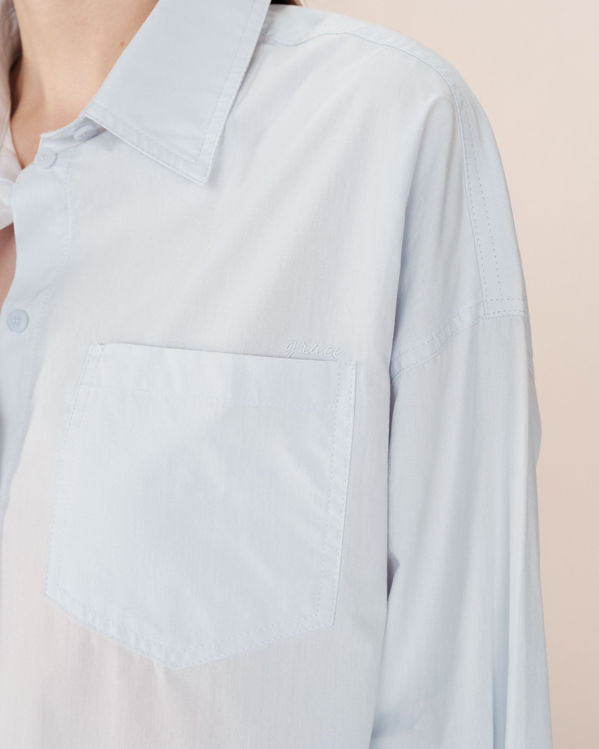Oversized cotton shirt blueberry Sira
