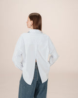 Oversized cotton shirt blueberry Sira