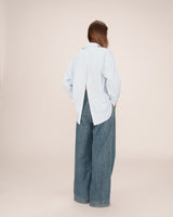 Oversized cotton shirt blueberry Sira