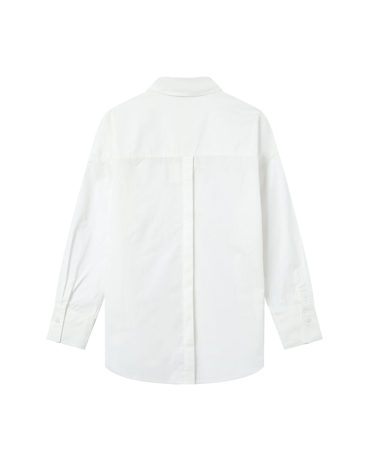 Chemise oversize en coton ivoire Sira