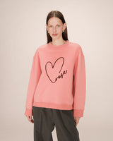 Embroidered graphic sweater blush Sharly