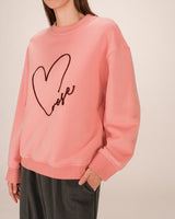 Embroidered graphic sweater blush Sharly