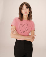 Graphic t-shirt blush Sixte