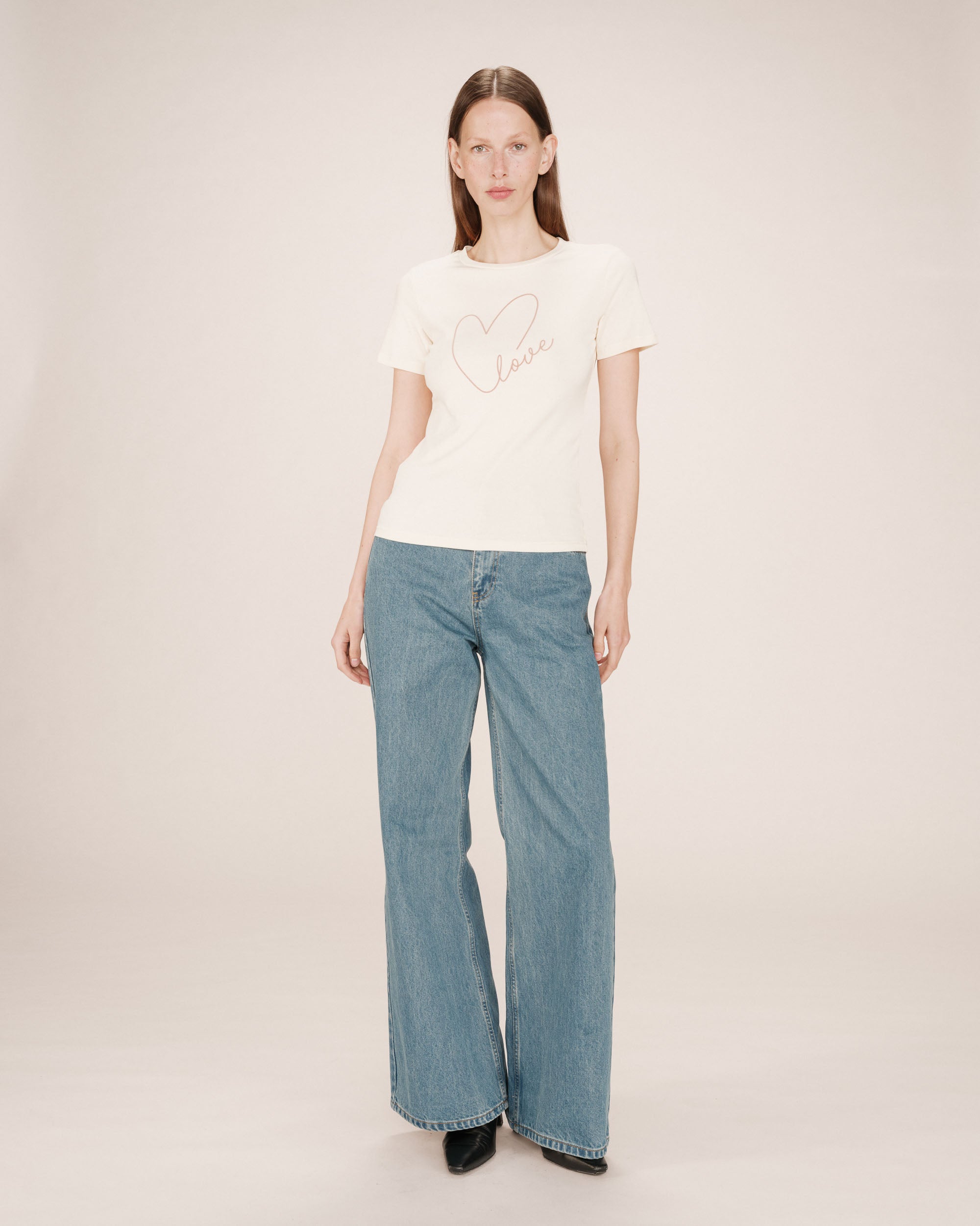 Graphic t-shirt ecru Sixte