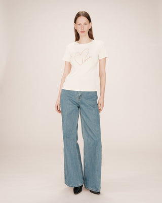 T-SHIRT ECRU SIXTE