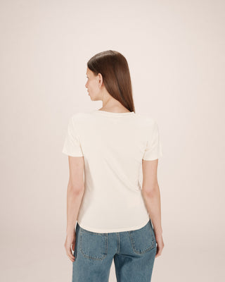T-SHIRT ECRU SIXTE