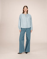 Velvet oversized blouse sage Suri